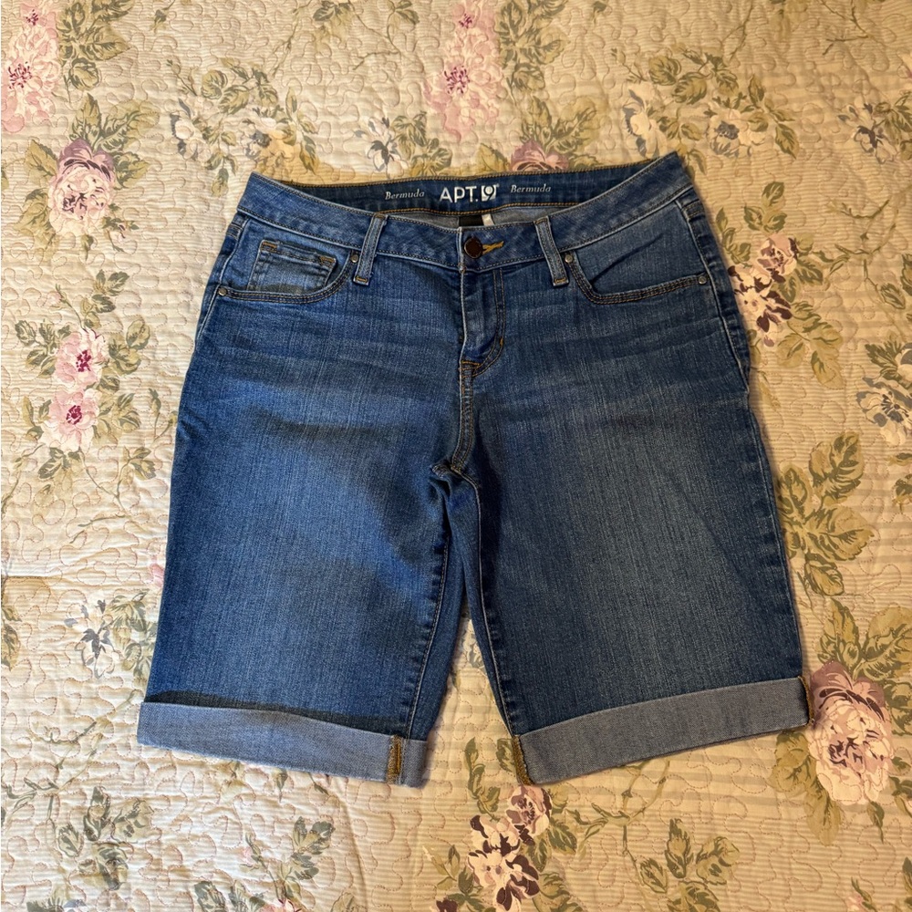 Apt. 9 Blue Bermuda Denim Shorts